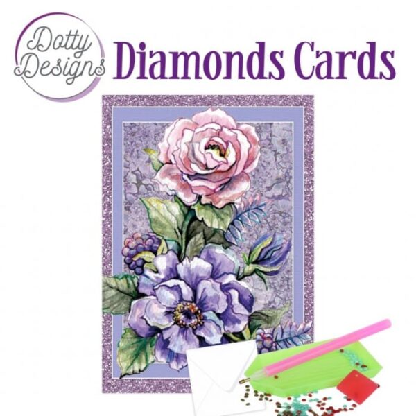 Dotty Designs Diamond Cards - Pink Rose DDDC1166