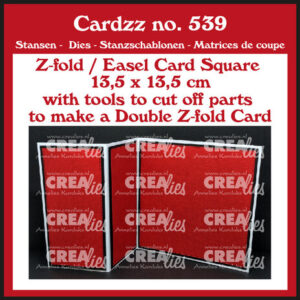 Cardzz Stansen No.539 (Double) Z-fold / Easel Card Square 13,5x13,5 cm (CLCZ539)