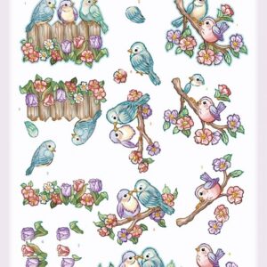 3D Cutting Sheet - Yvonne Creations - Blue Birds CD12088-HJ22801