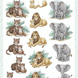 3D Cutting Sheets - Yvonne Creations - Young and Wild - Tiger CD12141