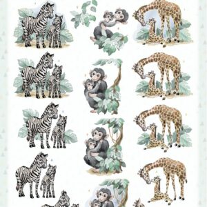3D Cutting Sheets - Yvonne Creations - Young and Wild - Monkey CD12142