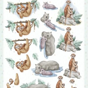3D Cutting Sheets - Yvonne Creations - Young and Wild - Sloth CD12143