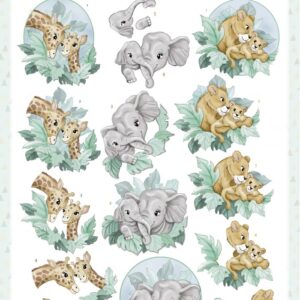 3D Cutting Sheets - Yvonne Creations - Young and Wild - Giraffe CD12144