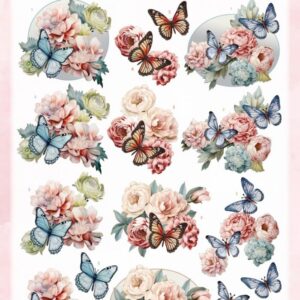 3D Cutting Sheet - Berries Beauties - Whispering Spring - Butterfly CD12149