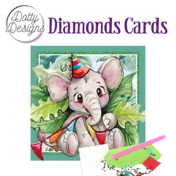 Dotty Designs Diamond Cards -  Elephant Party DDDC1173