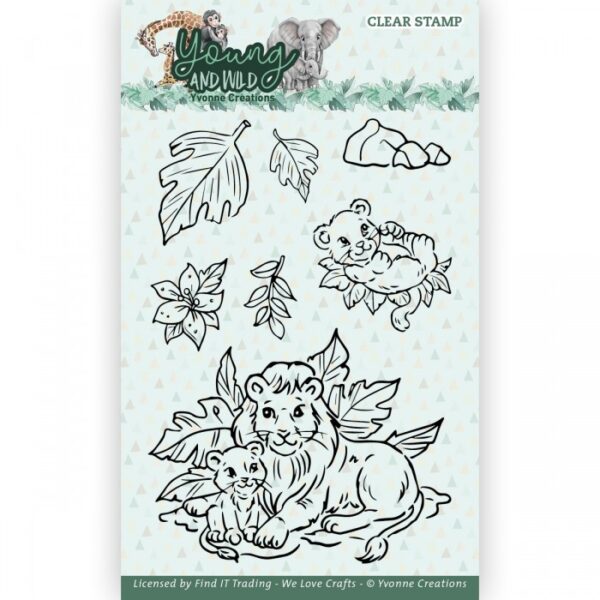 Clear Stamps - Yvonne Creations - Young and Wild - Lion YCCS10079