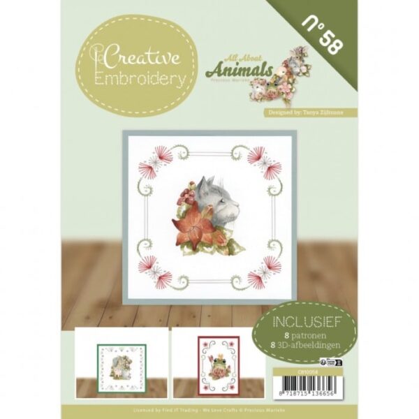 Creative Embroidery 58 - Precious Marieke - All about Animals CB10058