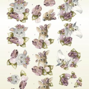 3D Push out - Precious Marieke - All About Animals - All About Purple SB10905