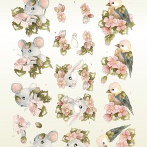 3D Cutting Sheets - Precious Marieke - All About Animals - All About Pink CD12129
