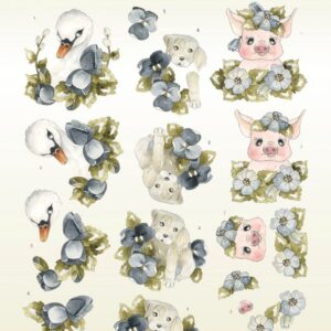 3D Cutting Sheets - Precious Marieke - All About Animals - All About Blue CD12130