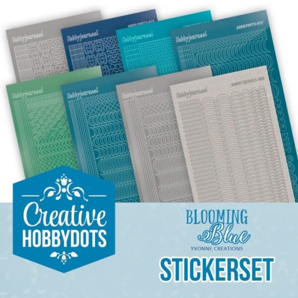 Stickerset Creative Hobbydots 48 - Blooming Blue CHSTS048