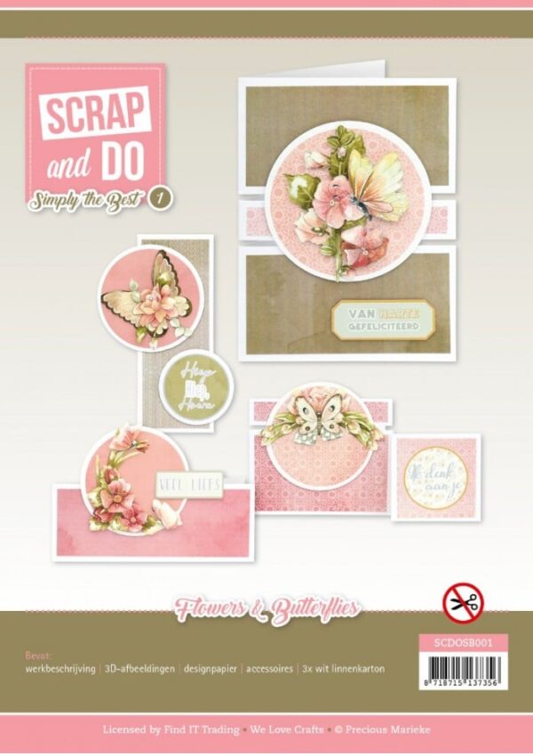 Scrap and Do Simply the Best 1 - Precious Marieke - Flowers and Butterflies SCDOSB001