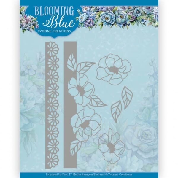 Dies - Yvonne Creations - Blooming Blue - Blooming Borders YCD10349