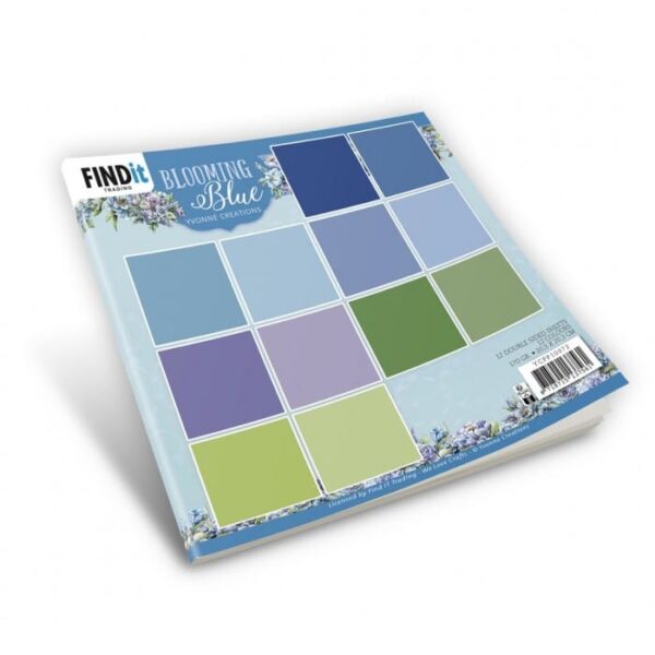 Paperpack - Yvonne Creations - Blooming Blue - Solid Colours  YCPP10072