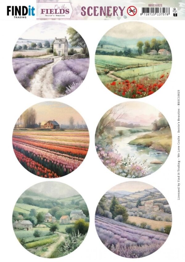 Scenery Push out - Berries Beauties - On the Fields - Round BBSC10023