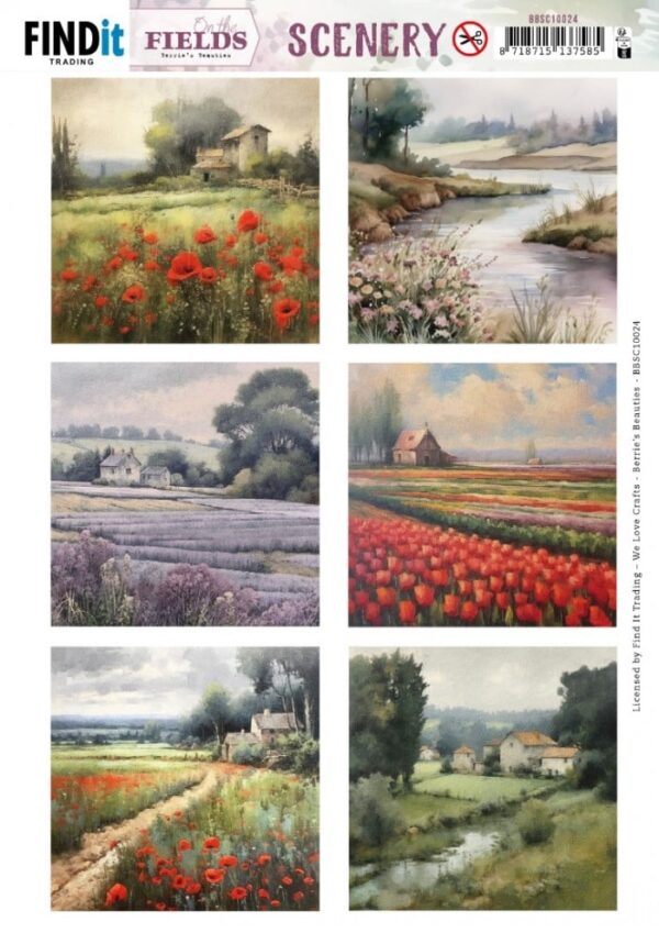 Scenery Push out - Berries Beauties - On the Fields - Square BBSC10024