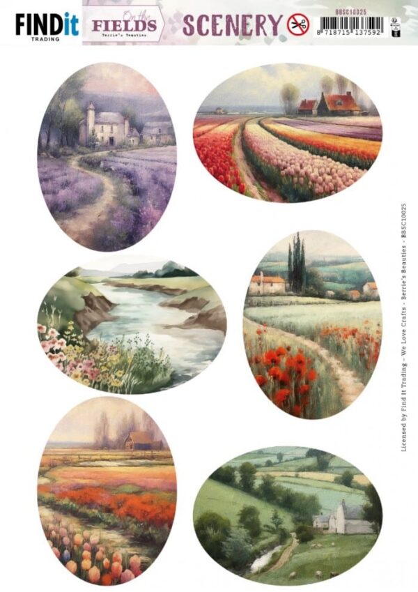 Scenery Push out - Berries Beauties - On the Fields - Oval BBSC10025