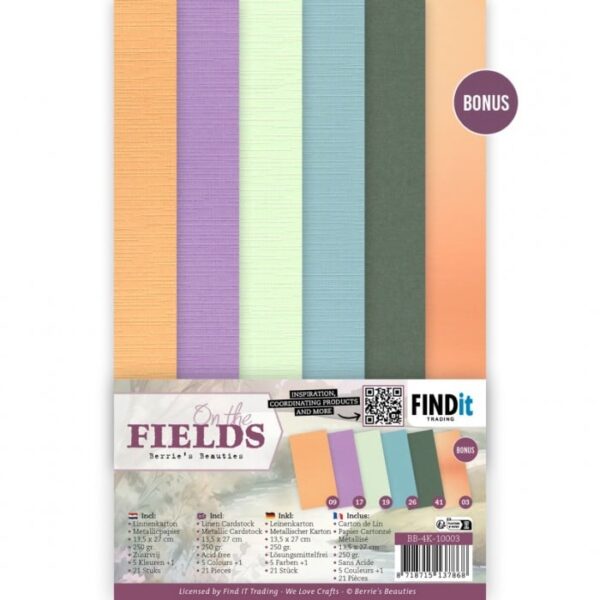 Linen Cardstock Pack - Berries Beauties - On the Fields - 4K BB-4K-10003