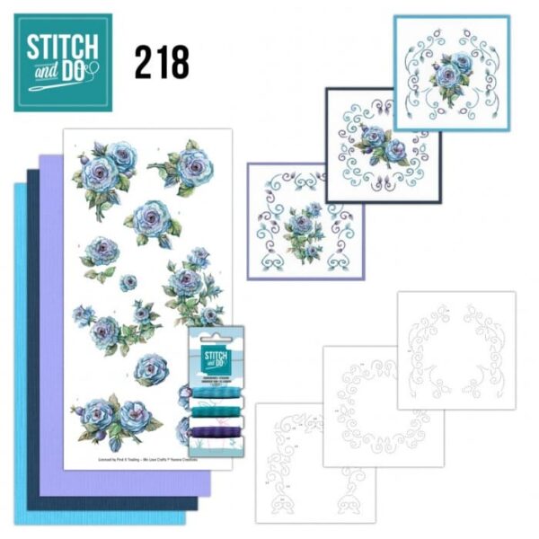 Stitch and Do 218 - Yvonne Creations - Blooming Blue STDO218
