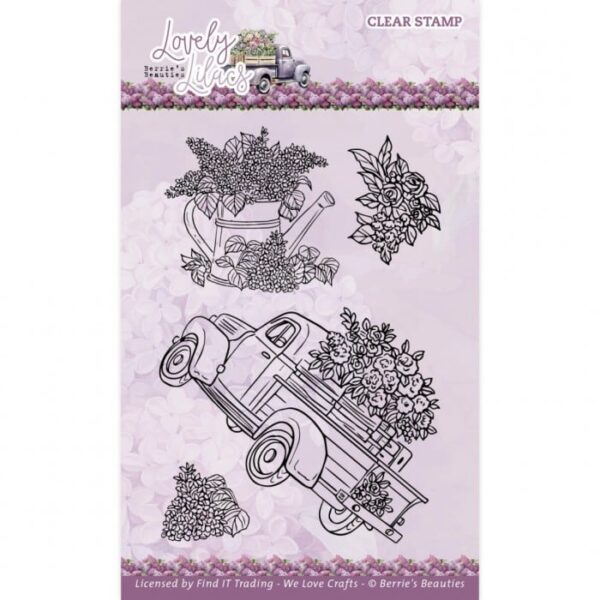 Clear Stamps - Berries Beauties - Lovely Lilacs - Pick-up Truck BBCS10009