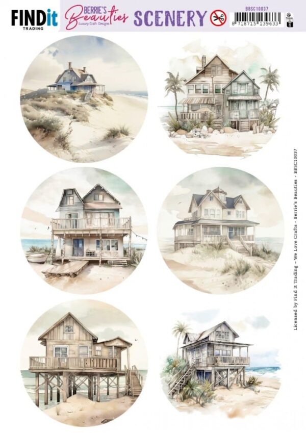 Scenery Push out - Berries Beauties - Beach House - Round BBSC10037
