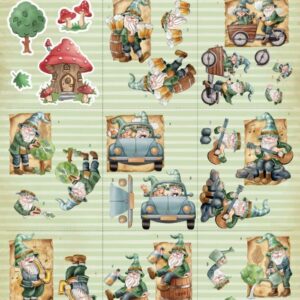 Cutting Sheets - Yvonne Creations - Great Gnomes - Mini CD12171