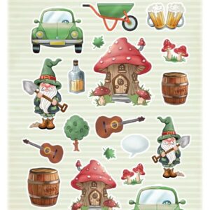 Cutting Sheets - Yvonne Creations - Great Gnomes - Small Elements CD12172