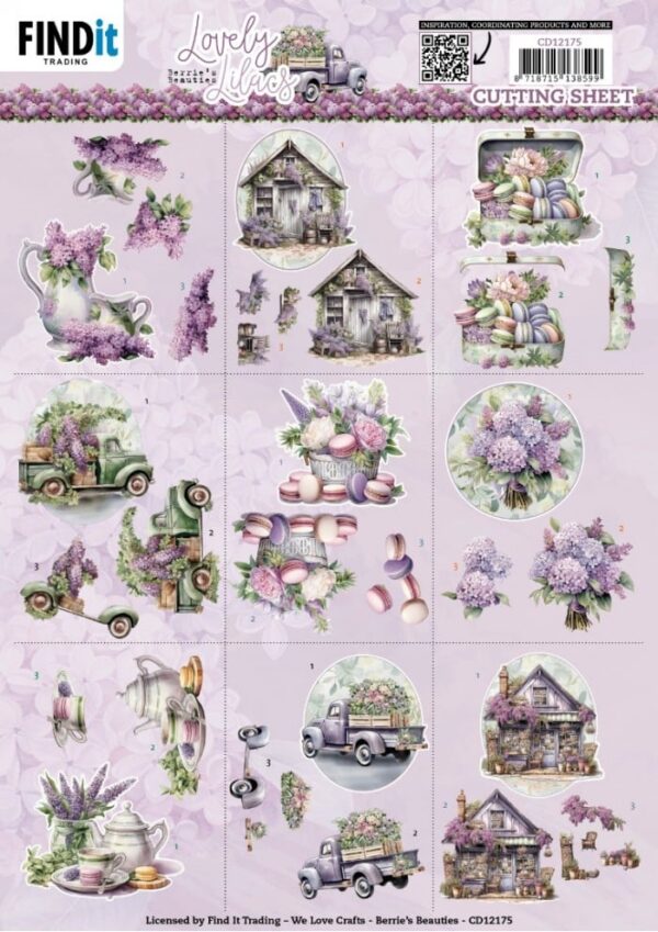 Cutting Sheets - Berries Beauties - Lovely Lilacs - Mini CD12175