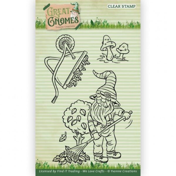 Clear Stamps - Yvonne Creations - Great Gnomes - Gardening Gnome YCCS10082