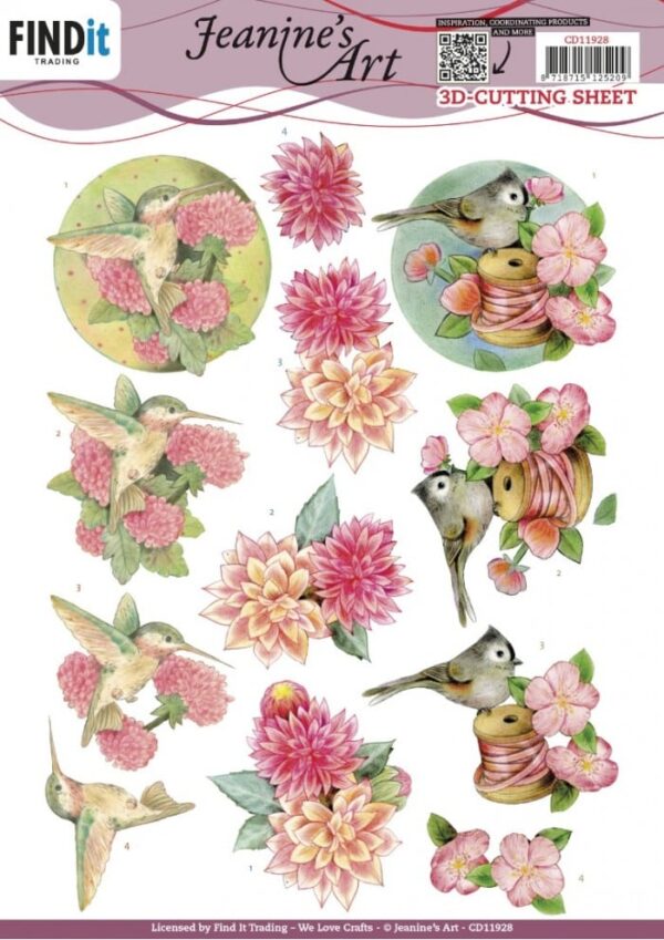 3D Cutting Sheets - Jeanine's Art - Pink Ribbon Spool CD11928