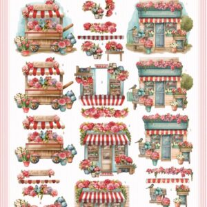 3D Cutting Sheets - Yvonne Creations - Rose Decorations - Rose Shopping CD12183