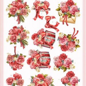 3D Cutting Sheets - Yvonne Creations - Rose Decorations - Rose Bouquet CD12186
