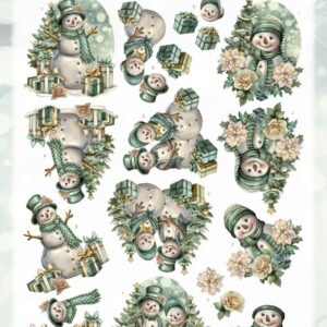 3D Cutting Sheets - Amy Design - Enchanting Christmas - Snowmen CD12190