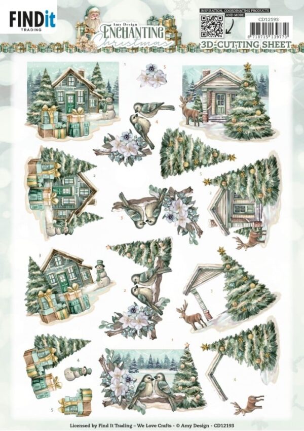 3D Cutting Sheets - Amy Design - Enchanting Christmas - VillageCD12193