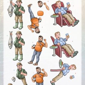 3D Cutting Sheets - Yvonne Creations - All for men CD12194