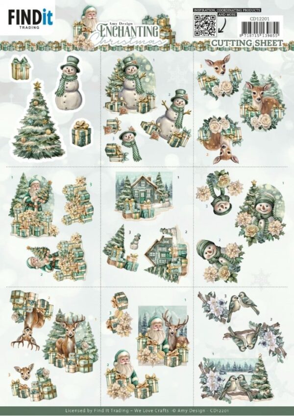 Cutting Sheets - Amy Design - Enchanting Christmas - Mini CD12201