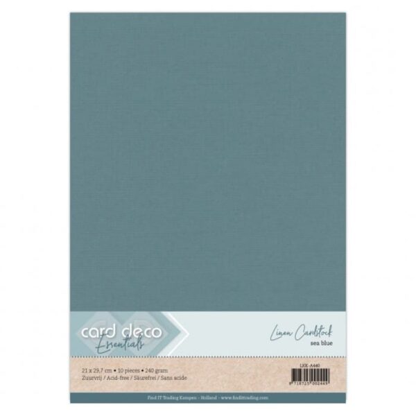 Linen Cardstock - A4 - Sea Blue LKK-A440 per vel