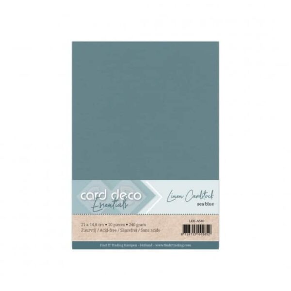 Linen Cardstock - A5 - Sea Blue LKK-A540 per vel