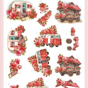 3D Push Out - Yvonne Creations - Rose Decorations - Rose Transport SB10935
