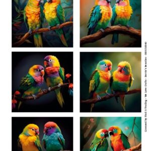 Scenery Push out - Berries Beauties - Love Birds - BBSC10040