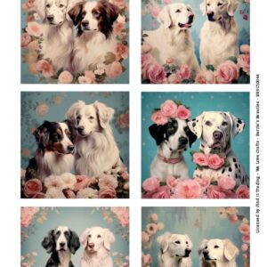 Scenery Push out - Berries Beauties - Pretty Pups - Square BBSC10044