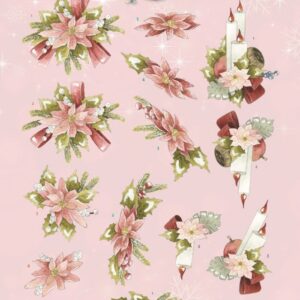 3D Cutting Sheets - Precious Marieke - Ruby Christmas - Ruby Poinsettia CD12178