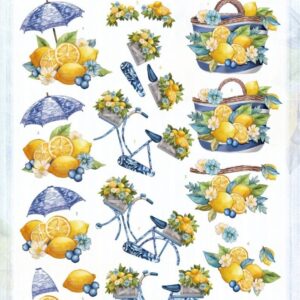 3D Cutting Sheets - Yvonne Creations - Lemon Breeze - Lemon Bike CD12204
