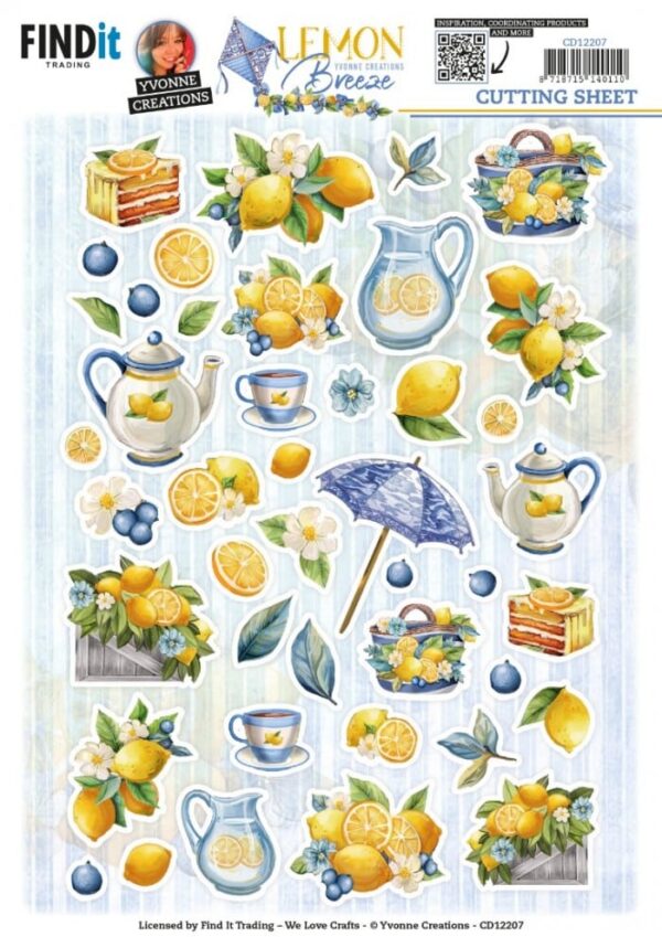 Cutting Sheets - Yvonne Creations - Lemon Breeze - Small Elements CD12207