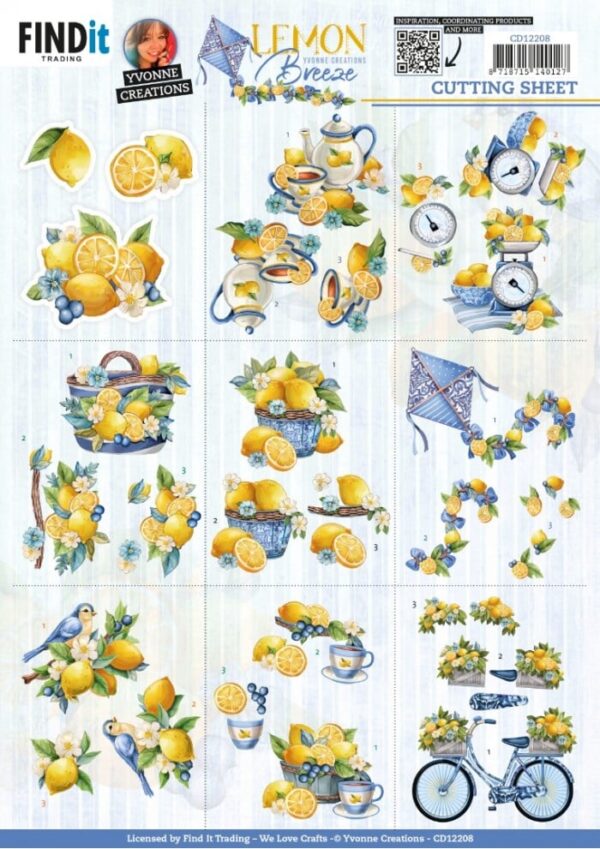 Cutting Sheets - Yvonne Creations - Lemon Breeze - Mini CD12208