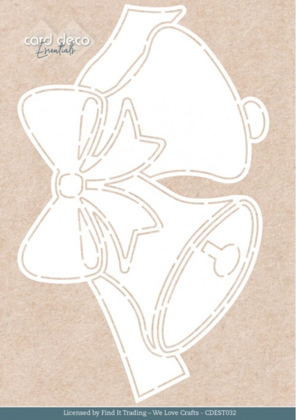 Stencil - Card Deco Essentials - Ruby Christmas Bells - A5 CDEST032