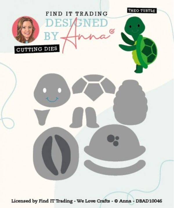 Designed by Anna - Mix and Match Cutting Dies - Theo Turtle DBAD10046
