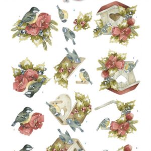 3D Push Out - Precious Marieke - Ruby Christmas - Ruby Bird SB10940