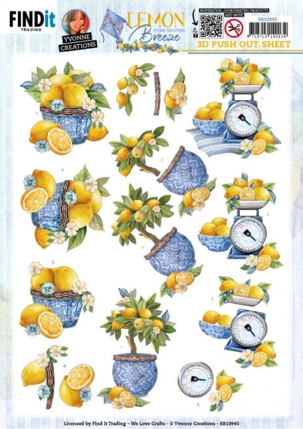3D Push Out - Yvonne Creations - Lemon Breeze - Lemon Tree SB10945