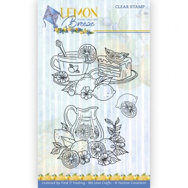 Clear Stamps - Yvonne Creations - Lemon Breeze - Lemon Drinks YCCS10086